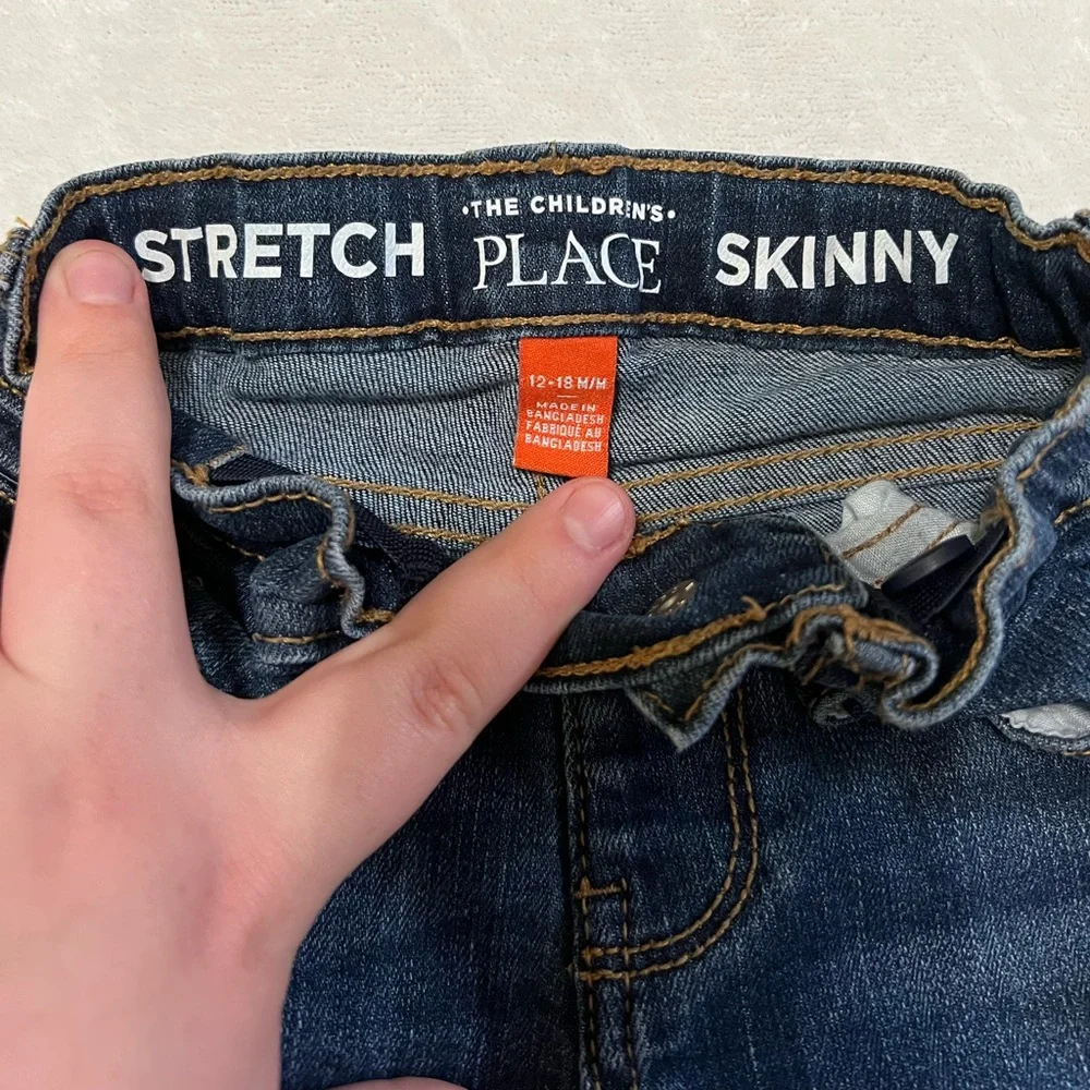 The Children's Place Denim Blue Jeans Skinny Stretch 12-18 Months Baby Boy Kids